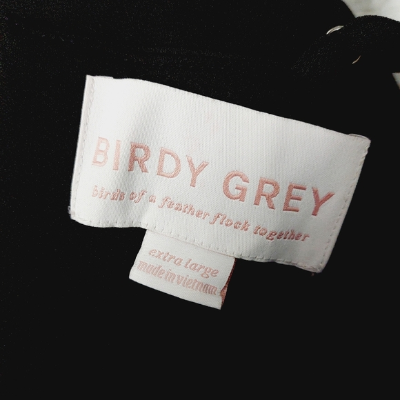 New Birdy Grey Ash Crepe Black Maxi Dress P1632 - Picture 7 of 10